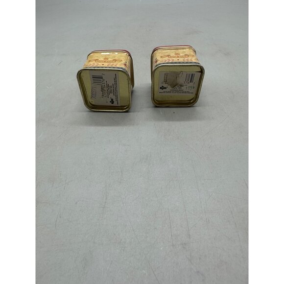 set of 2 russ Holiday Santa Candle Tin Set - Red Wax & Santa Design 1 used 1 new - Picture 4 of 12